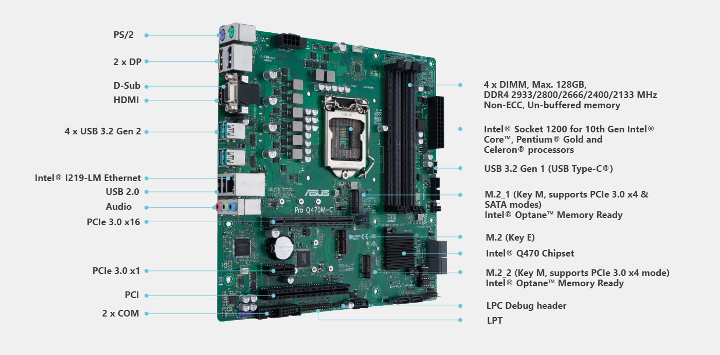 Asus pro q470m c csm обзор